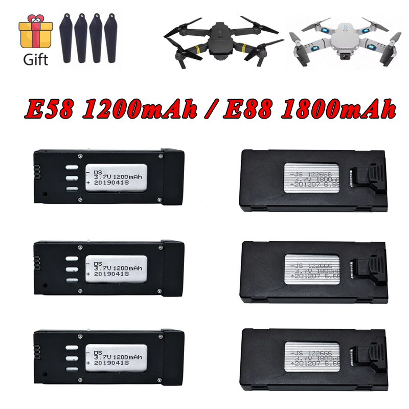 Eachine Drone E58 - Bateria lipo 3.7v 1200mah 1800mah para
