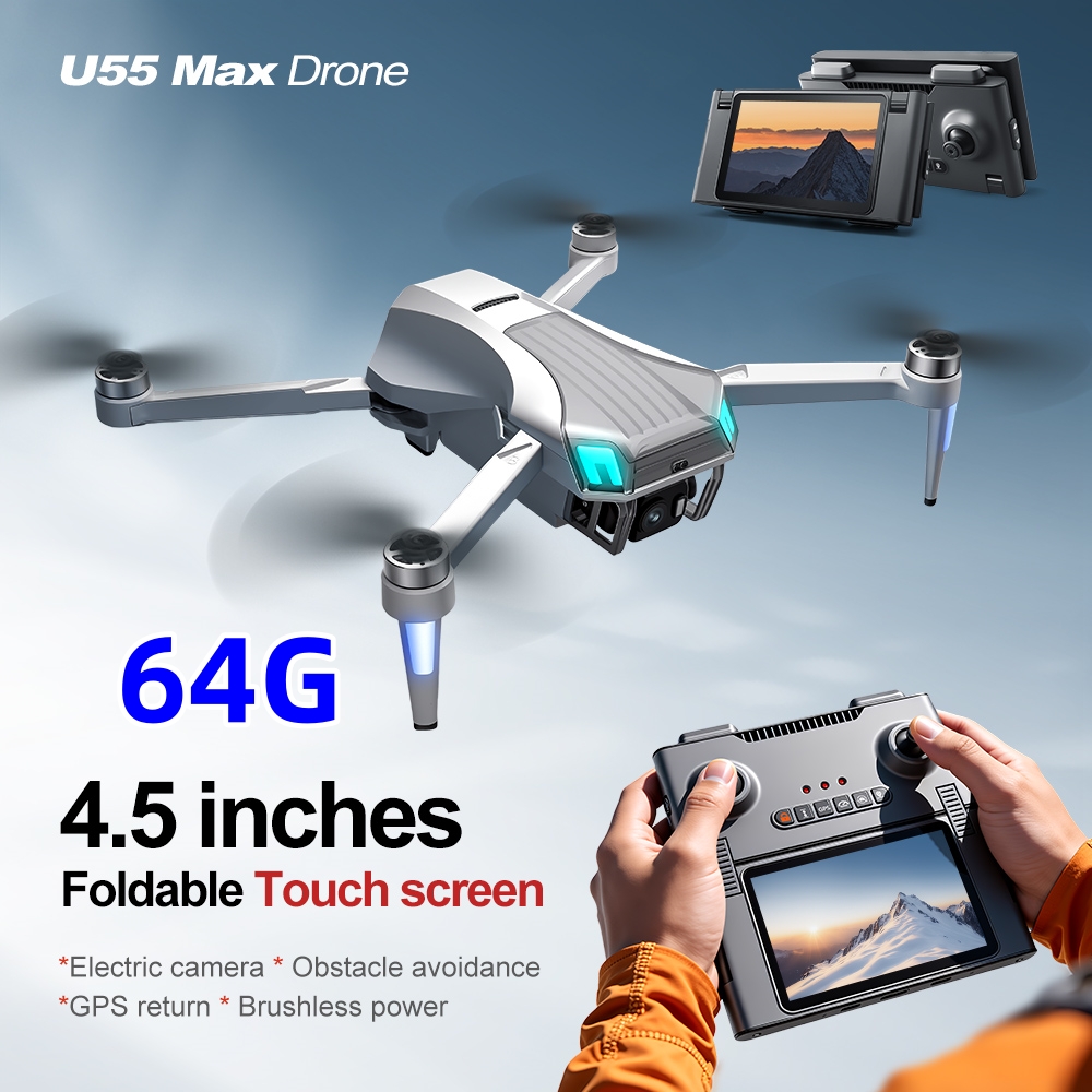 Drone NCZOBOE U55 com GPS e Fl - Drone Gimbal 2 Axis avaliação e preço